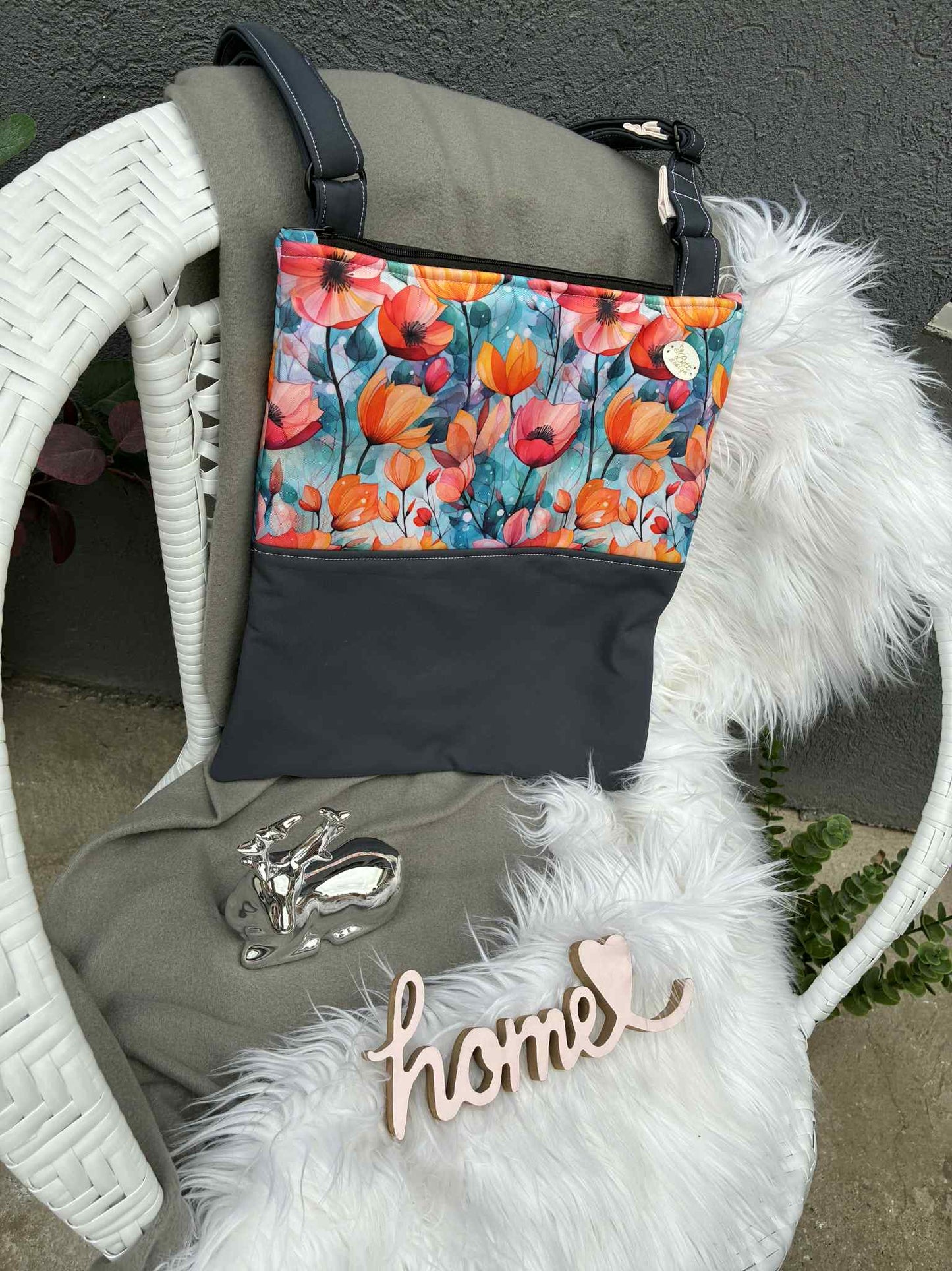 Handgefertigte UmhÀngetasche aus Softshell